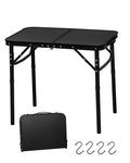 Black 25"x16"x22" Small Folding Aluminum Camping Table Q3670