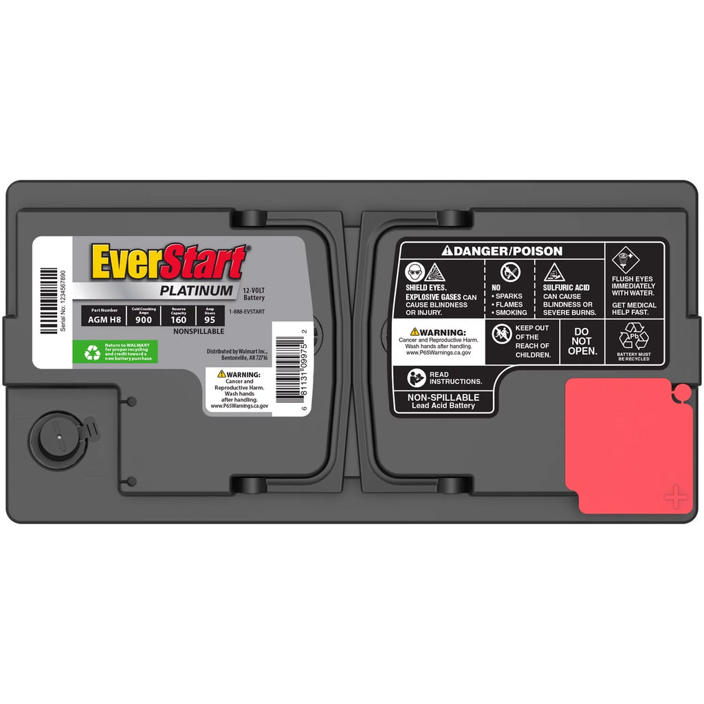 Platinum AGM Automotive Battery, Group Size H8 / LN5 / 49 12 Volt, 850 CCA 150 RC F668