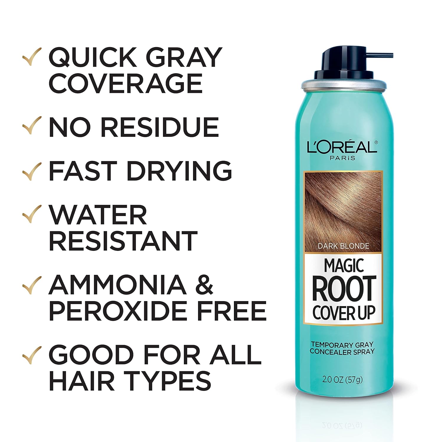 Light Brown and Dark Blonde 2 oz. Gray Concealer Spray Q217
