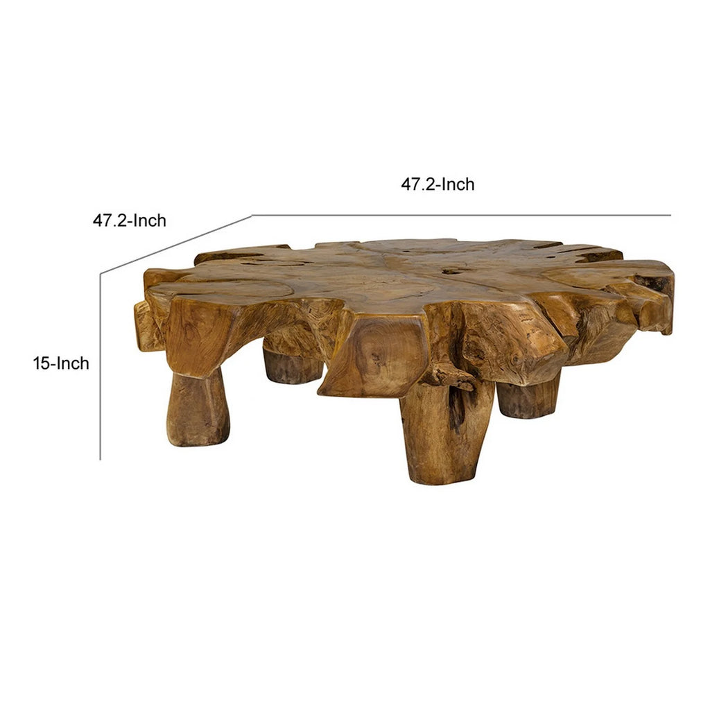 Natural Brown Teak Root Coffee Table B1832