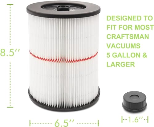 1 Pack Wet/Dry Cartridge Filter for Vacuum Cleaner A675449
