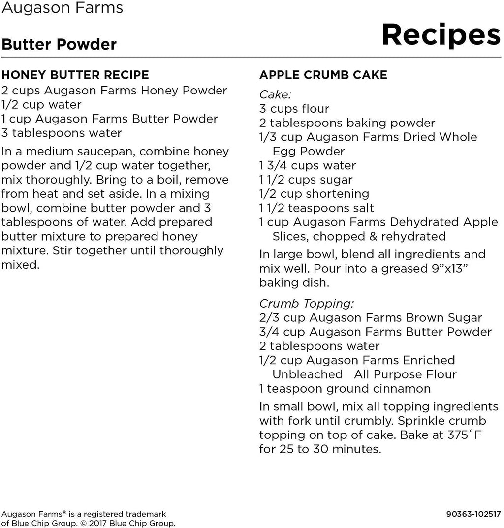 Butter Powder 2 lbs 4 oz No. 10 Can Z849