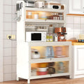 White 5-Tier Bakers Rack with Flip Door X539030