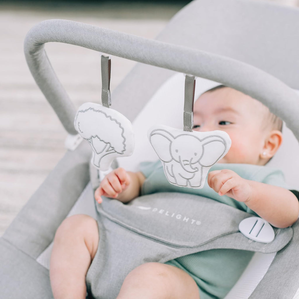 3-Position Recline Pebble Grey Baby Bouncer I68678