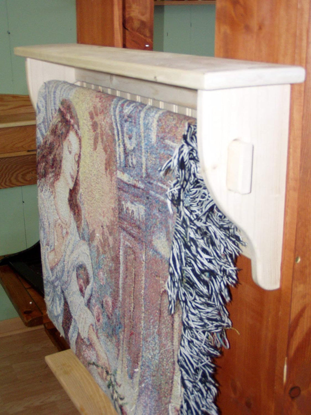 Unfinished Wood Quilt Rack F736862