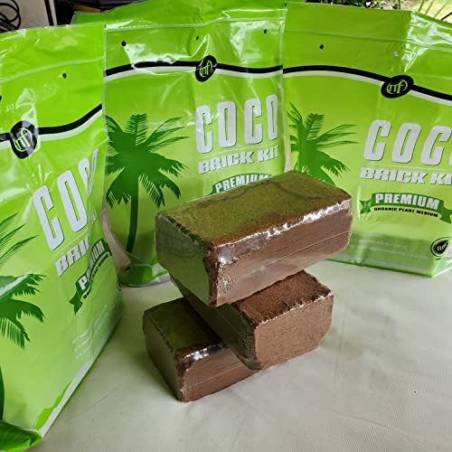 Coco Coir Bricks 5.5 Lbs Organic Compressed Coco Coir Soil Peat Blocks V191
