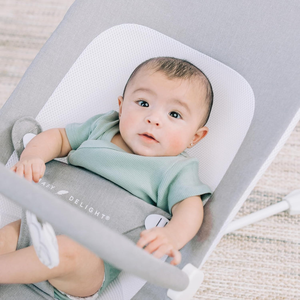 3-Position Recline Pebble Grey Baby Bouncer I68678