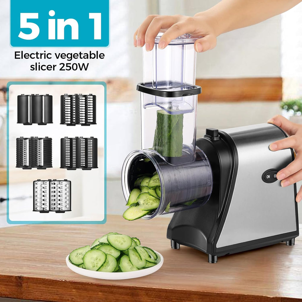 250W Electric Cheese Grater with 5 Attachments Q19685