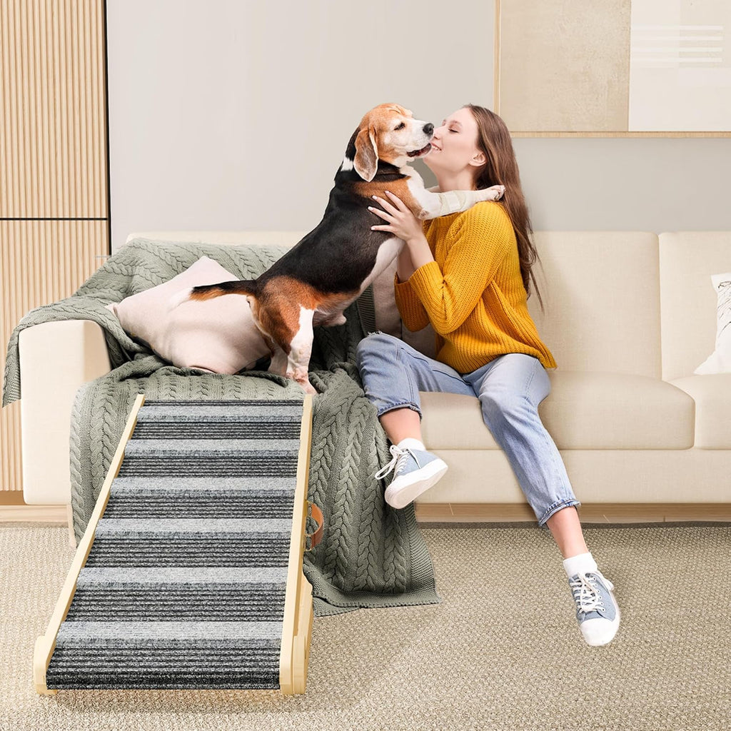 Portable Pet Ramp with 7 Adjustable Heights, Non-Slip, Hold up to 150 LBS K37281