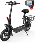Electric Scooter with Seat, 450W Motor, Foldable Electric Scooter Q302