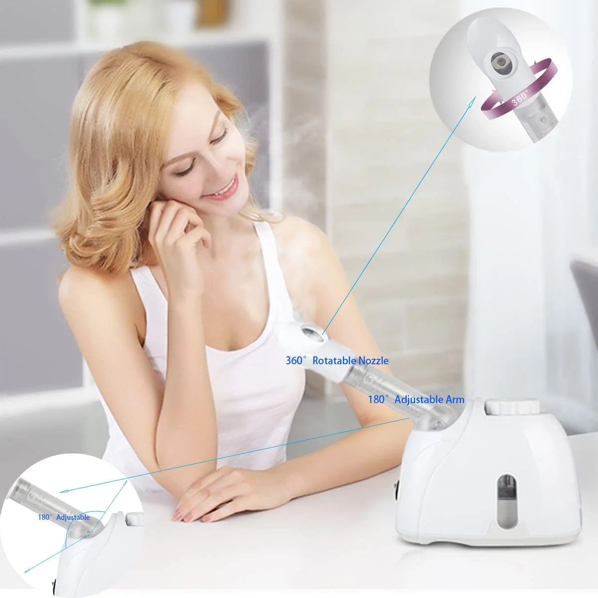 Warm Mist Facial Steamer with Adjustable Nozzle J51102