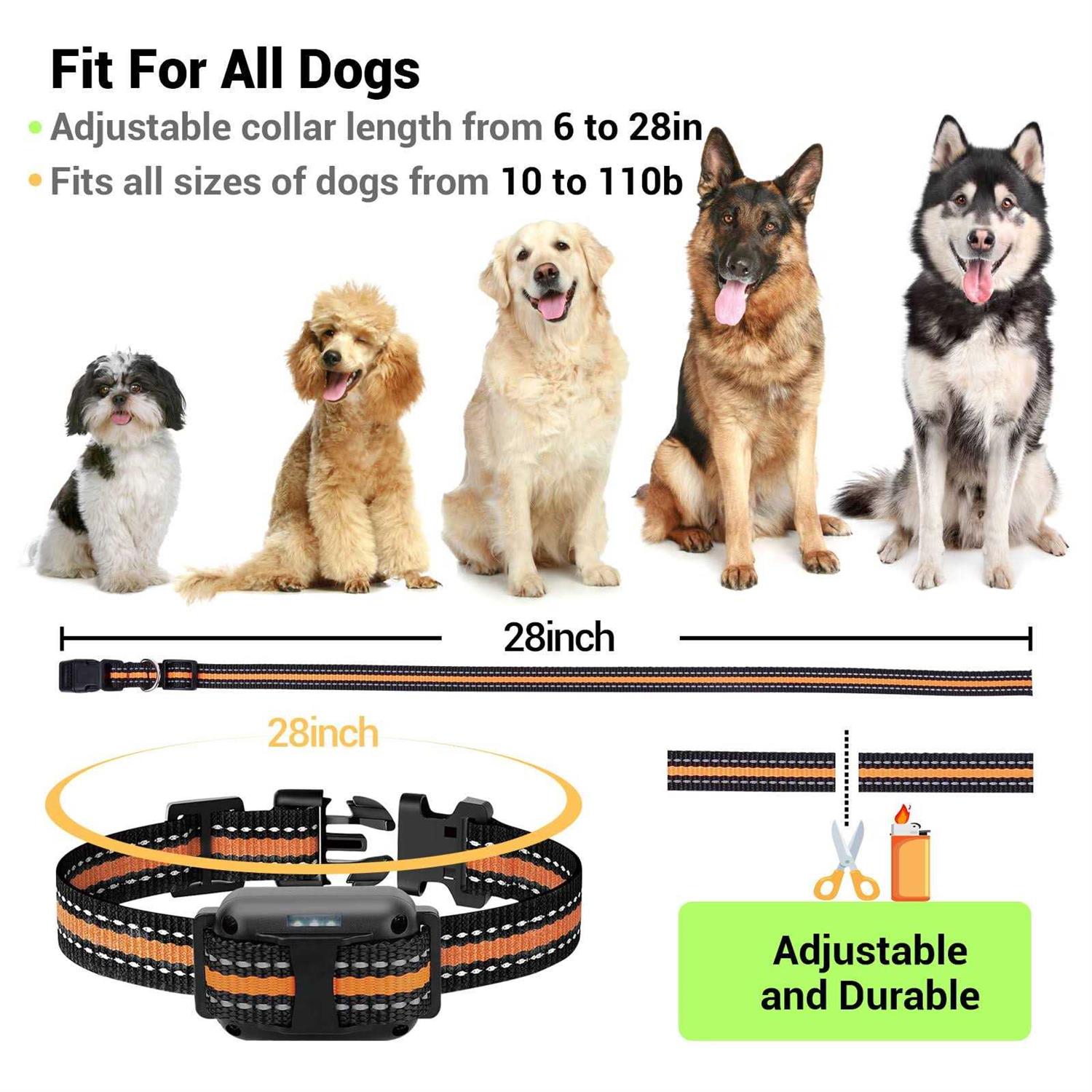 2600FT Dog Training Collar with Remote 3 Modes Beep Vibration Shock A62984