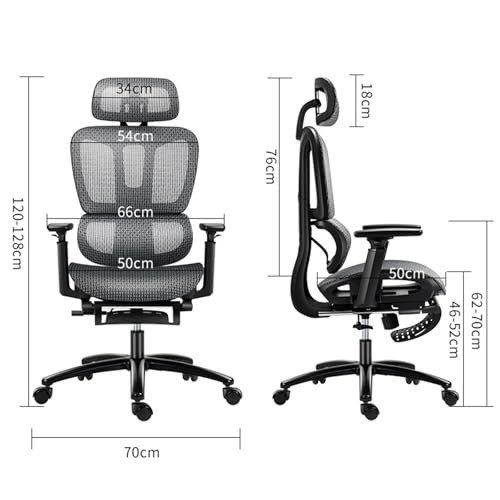 Ergonomic Mesh Swivel High Back Office Chair with Lumbar Support Adjustable Headrest O656794