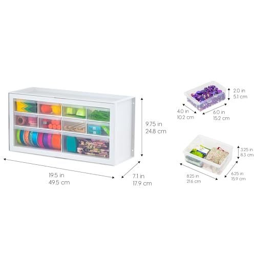 24-Drawer Black Plastic Drawer Storage Organizer S294