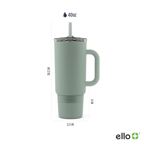 40oz Vacuum Insulated Stainless Steel Tumbler with Straw U159