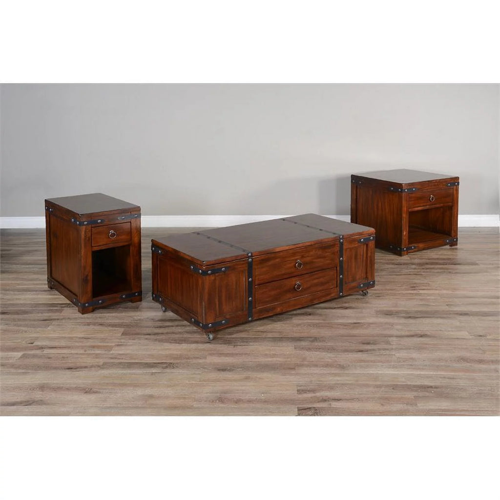 Dark Chocolate Wood End Table Set of 2 V797