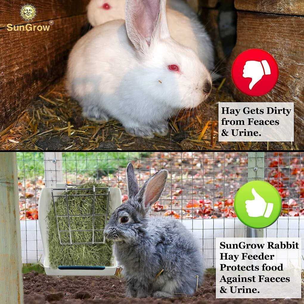 Rabbit Bunny & Guinea Pig Hay Feeder Rack Food Dispenser K5514