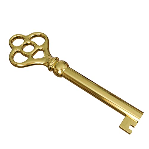 Hollow Barrel Brass Plated Replacement Skeleton Key (Pack of 1) V4273