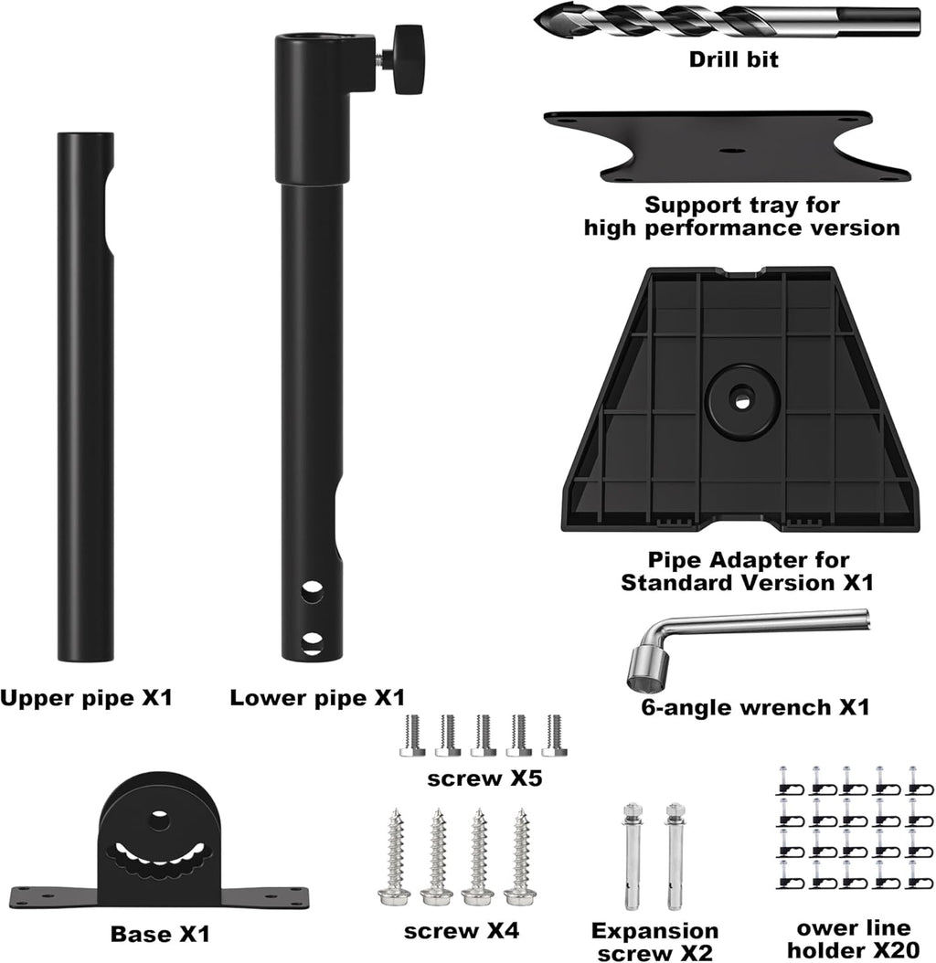 Heavy Duty Adjustable Starlink Roof Mount with Pipe Adapter M2900