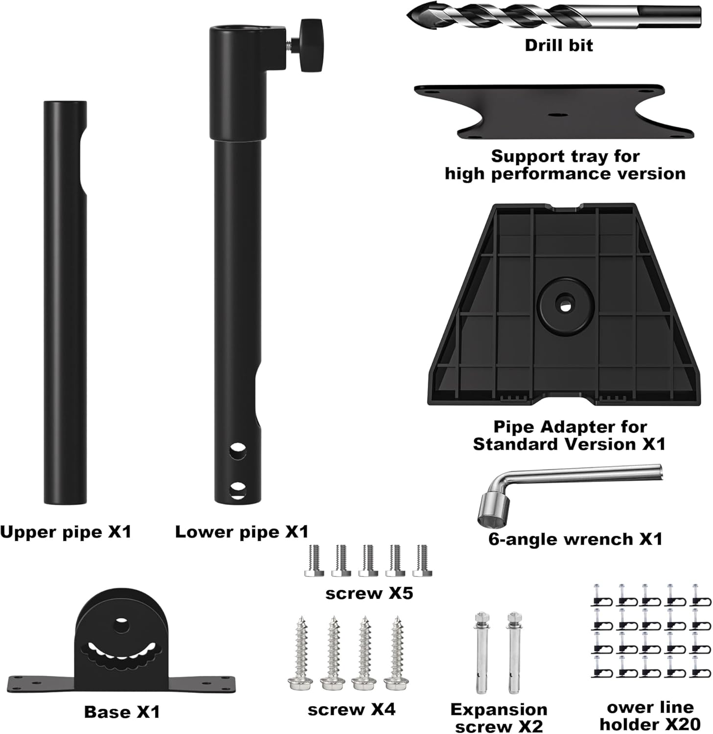 Heavy Duty Adjustable Starlink Roof Mount with Pipe Adapter M2900