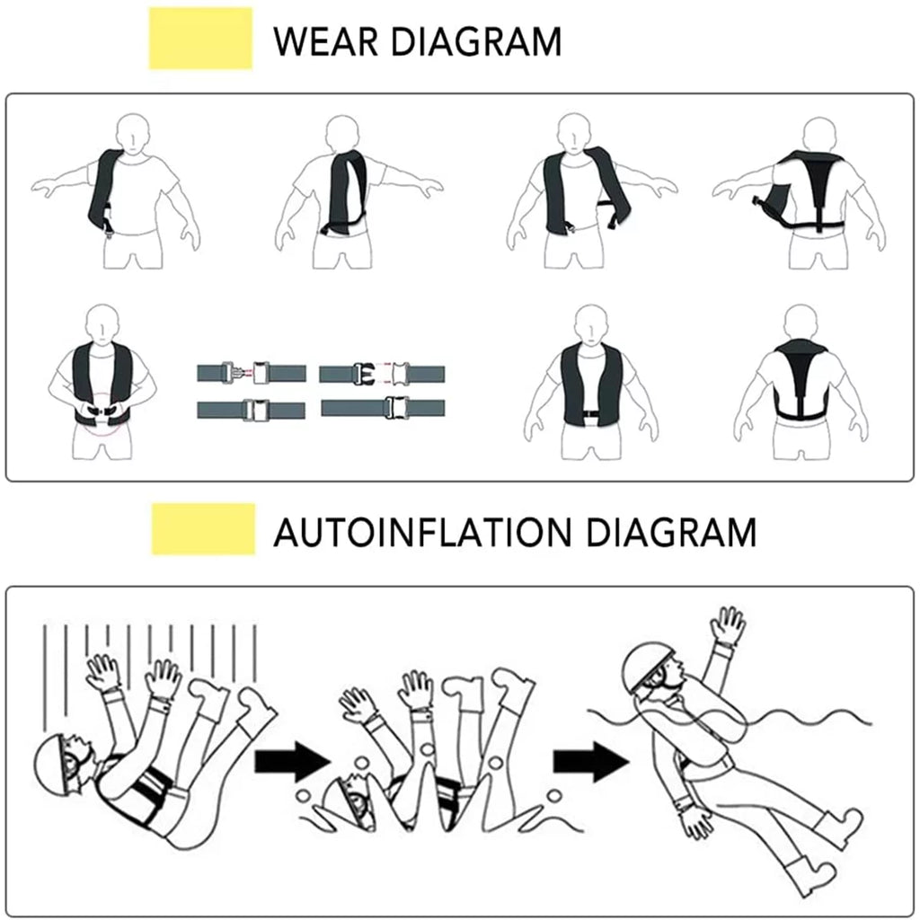 2Pack Automatic Inflatable Life Jacket with Whistle I166