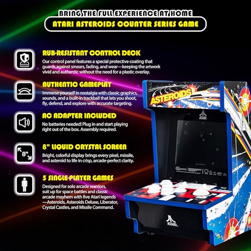 4 Games 8" Liquid Crystal Screen Mini Cabinet Countertop Console C264583