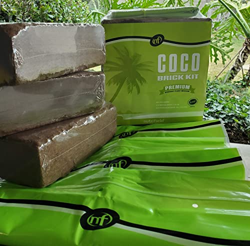 Coco Coir Bricks 5.5 Lbs Organic Compressed Coco Coir Soil Peat Blocks V191
