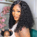 Glueless Human Hair Deep Wave Bob Wig 4x4 Curly Lace Front Wig 180% Density 10 Inch S735