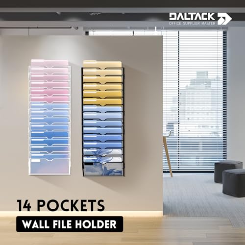 14 Tier Black Wall File Organizer 2 Pack I415562