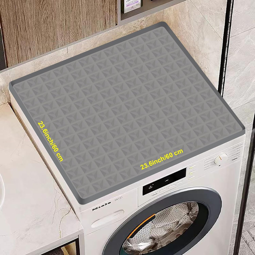Grey 23.6"x23.6" Silicone Dryer Top Protector Mat A962
