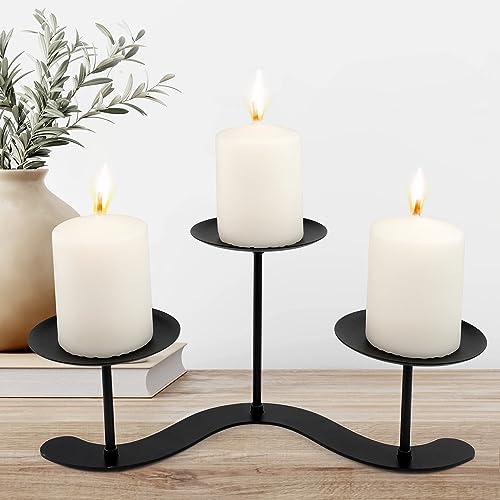 Black Iron Metal Candelabra Candle Holder D22228