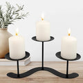 Black Iron Metal Candelabra Candle Holder D22228