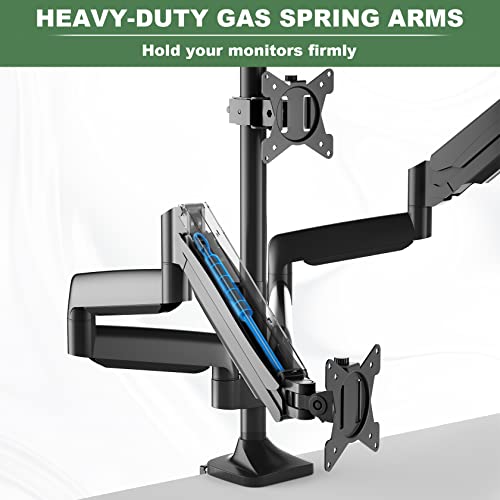 Triple Monitor Mount, Fully Adjustable Gas Spring, VESA 75x75/100x100mm U2763