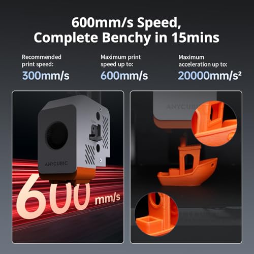 Anycubic Kobra S1 Combo Multicolor 3D Printer with ACE PRO, 4 Multicolor, 600mm/s Fast Speed, 320℃ Hotend, 250*250*250mm L5396