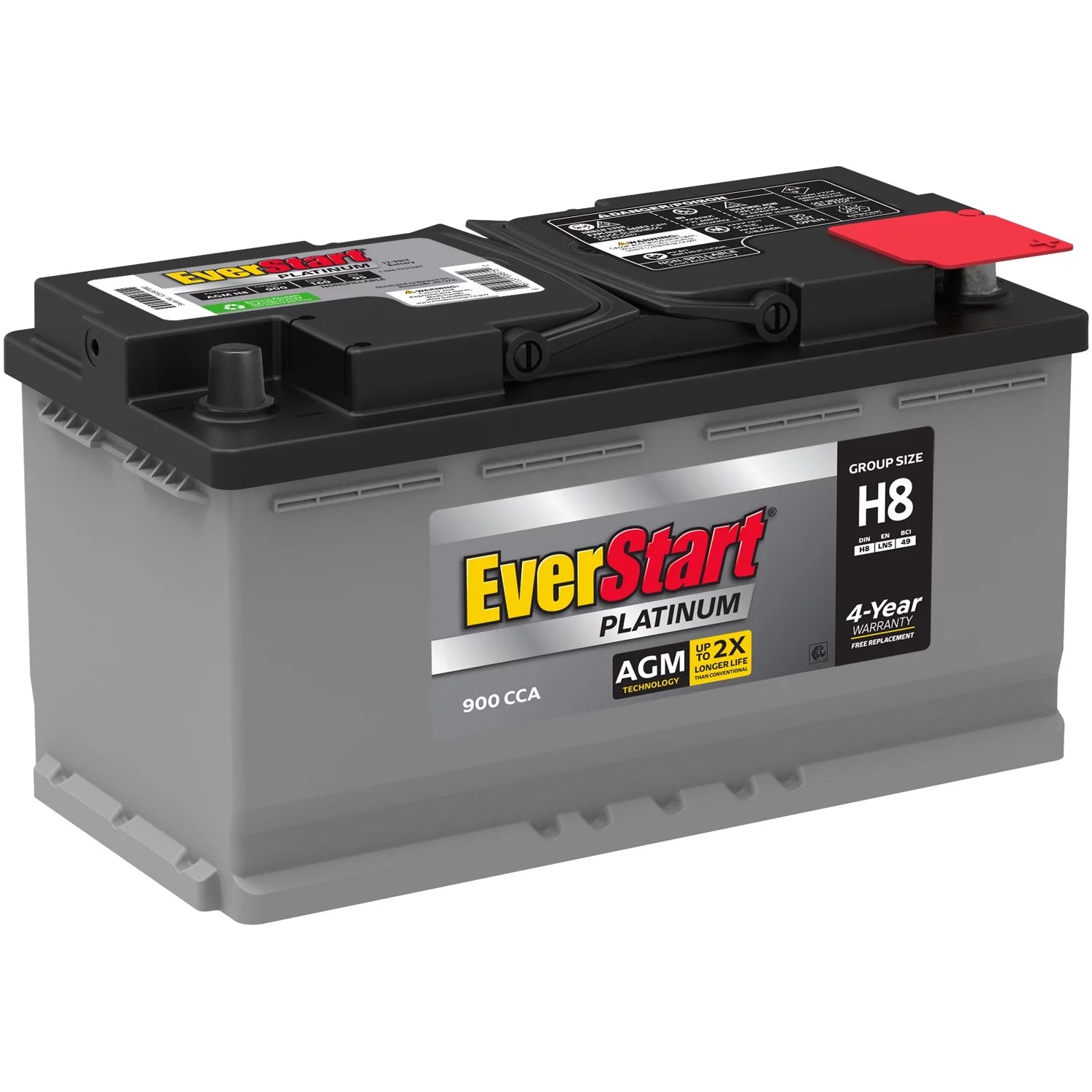 Platinum AGM Automotive Battery, Group Size H8 / LN5 / 49 12 Volt, 850 CCA 150 RC F668