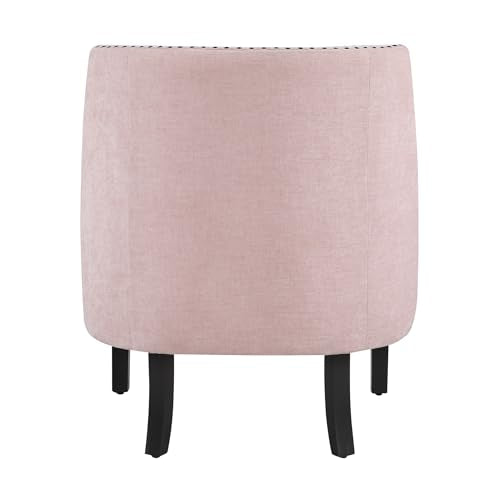 Black Chenille Upholstered Armchair with Solid Wood Frame S464