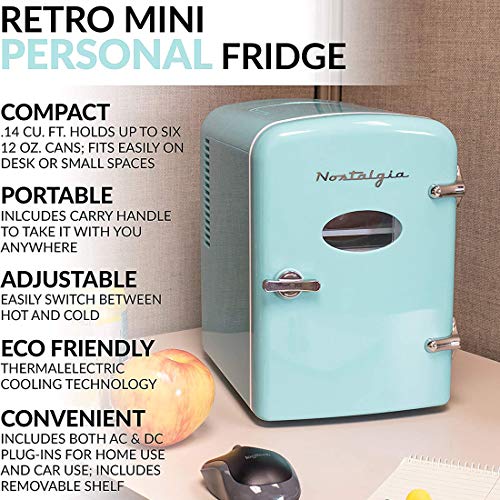Retro 6-Can Mini Refrigerator P131