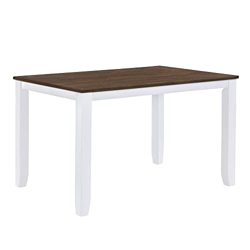 5-Piece Wood Dining Table Set with 4 Upholstered Chairs (Blue) T885