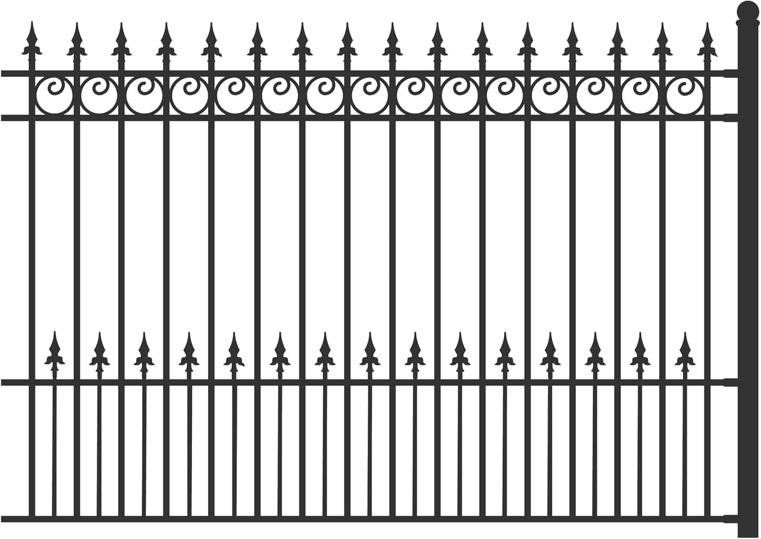 4-Panel Steel Fencing Kit 8x5 Each S236