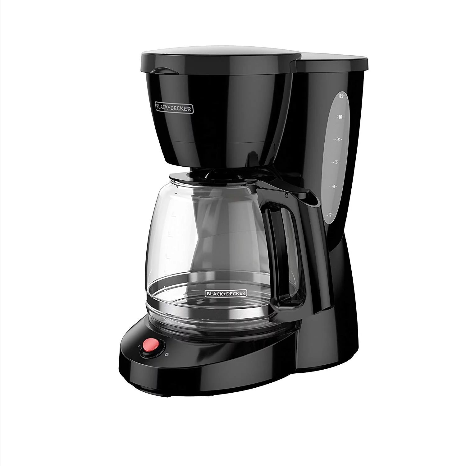 12-Cup Black Glass Carafe Coffee Maker D483