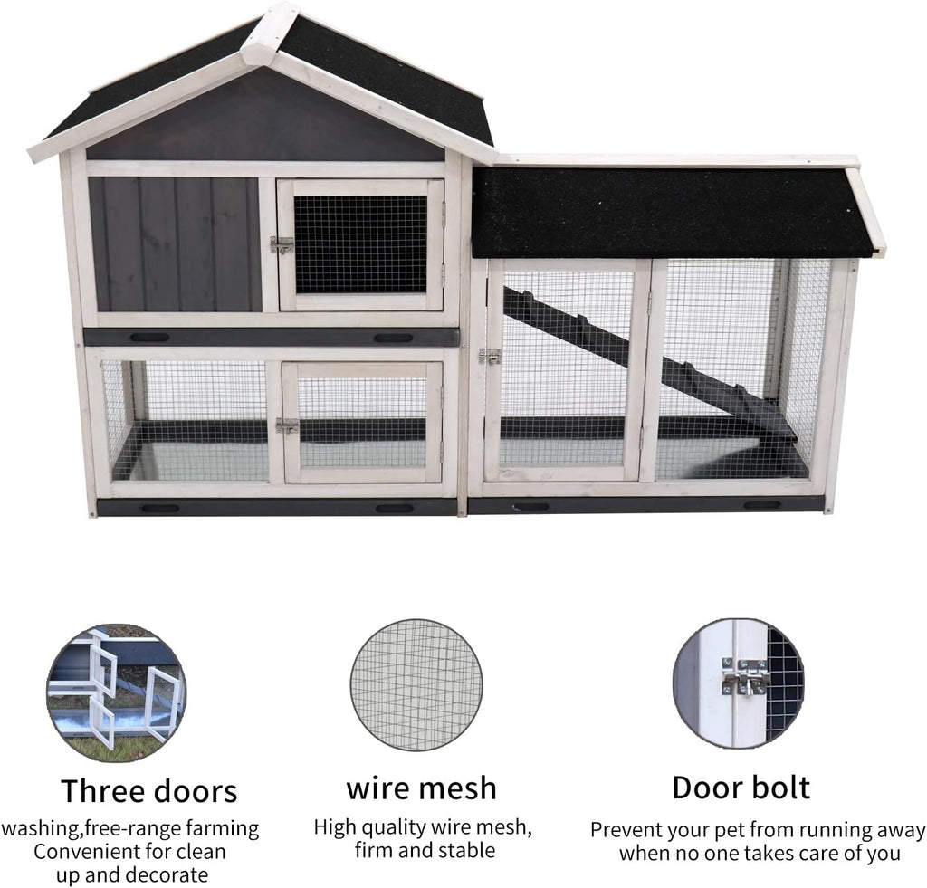 Rabbit Hutch with Run Z910588