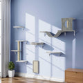 6 Pcs Wall-Mounted Cat Shelves Set I66247