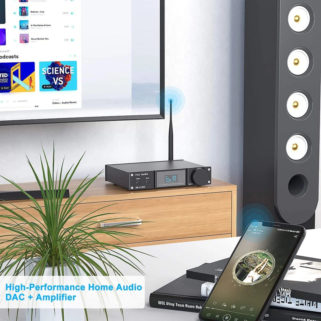 240W Bluetooth 5.0 Stereo Audio DAC Amplifier J2559