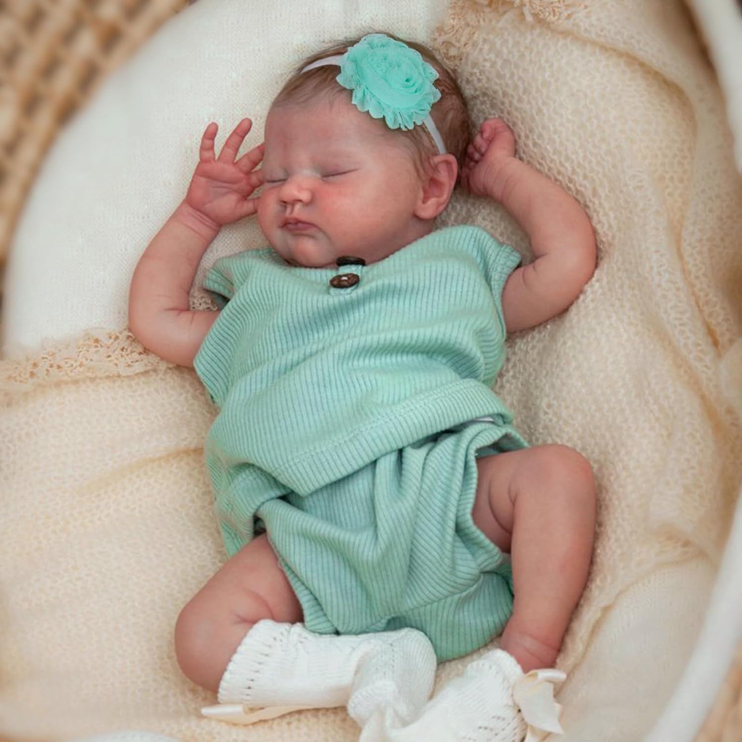 18-Inch Soft Weighted Cloth Baby Doll P7245