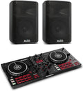 DJ Controller with FX Paddles and 2x 350W Active PA Speaker with 8" Woofer E272