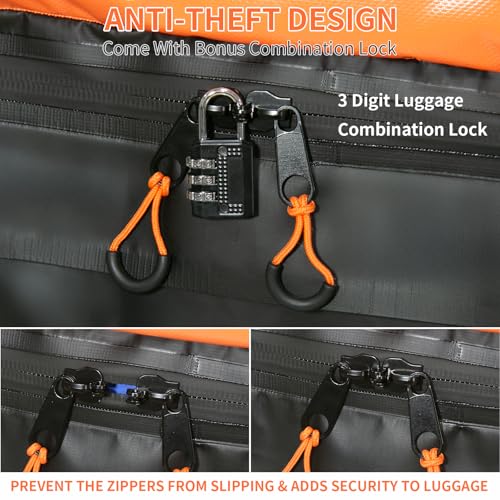 21 Cubic Feet 100% Waterproof Heavy Duty 840D Rooftop Cargo Bag with Anti-Slip Mat X110