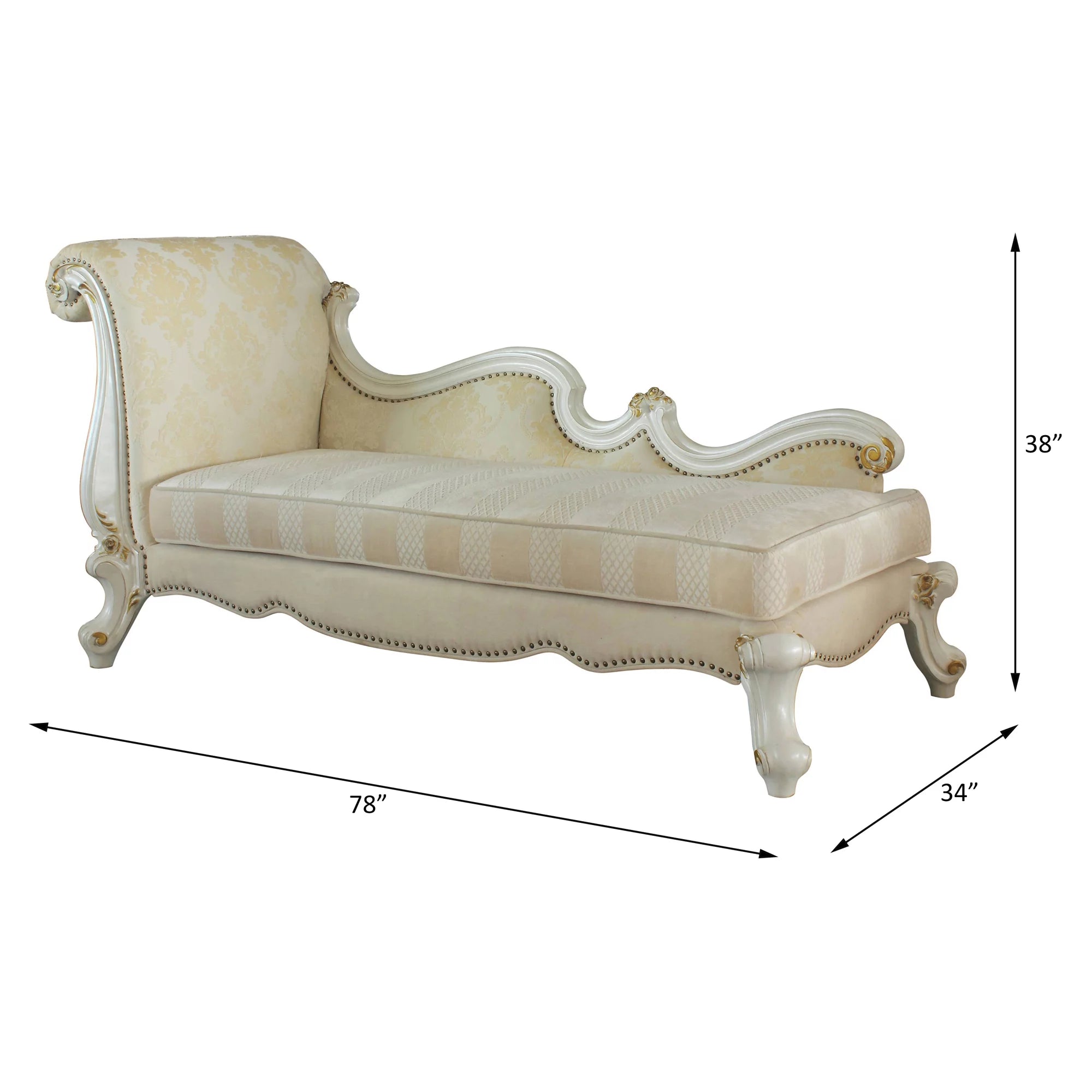 One Arm Chaise in Antique Pearl G85844