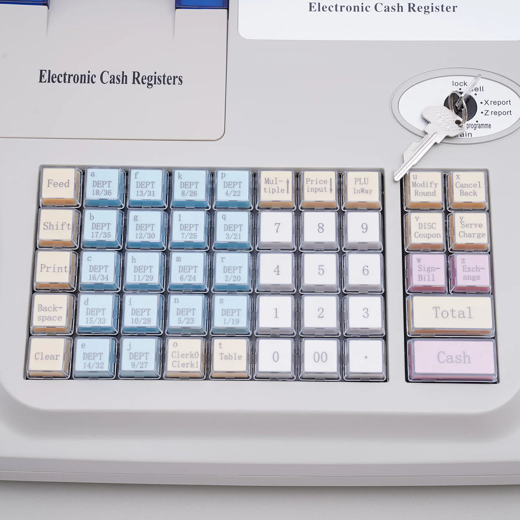 48 Keys Electronic Cash Register with Thermal Printer LED Display H76384