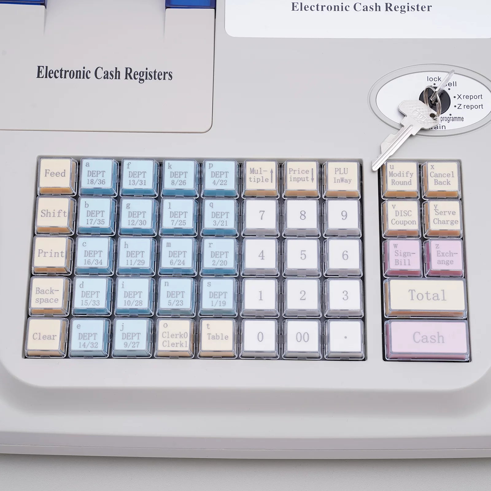 48 Keys Electronic Cash Register with Thermal Printer LED Display H76384
