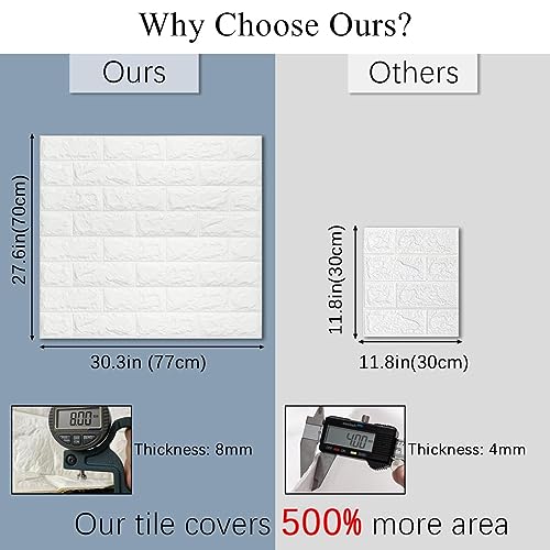 20 Pack Peel and Stick 3D Faux Brick Wall Panels N4432